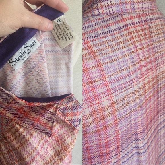 Vintage 70s Print Silky Secretary Shirtdress - Picture 2 of 8